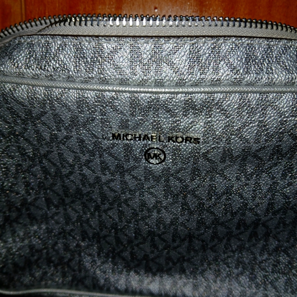 Michael Kors Black Toiletry Bag with Monogram Print